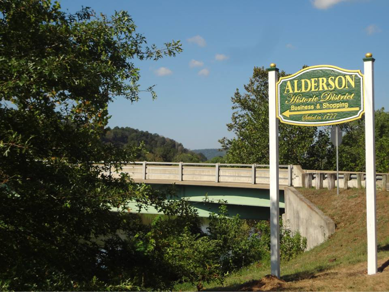 alderson sign Almost Heaven West Virginia