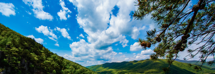West Virginia mountain skies
