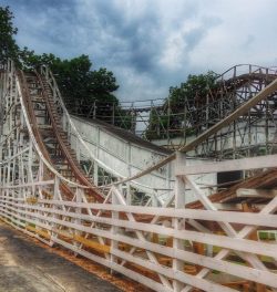 Historic wooden roller coaster, Camden Park, West Virginia