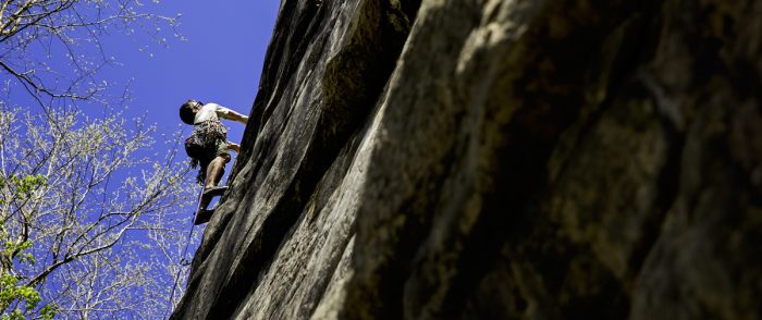 Climbing in New River Gorge, West Virginia