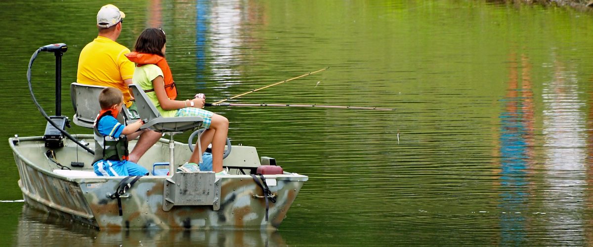 Fishing boat, Buckhannon River, West Virginia