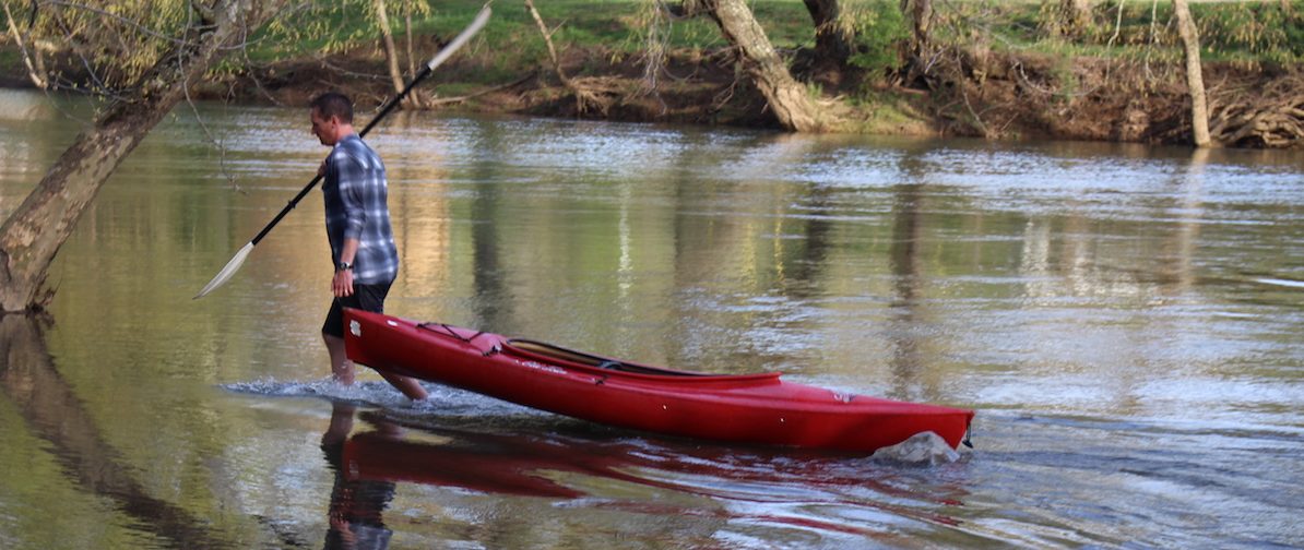 Red kayak, Tygart River, West Virginia
