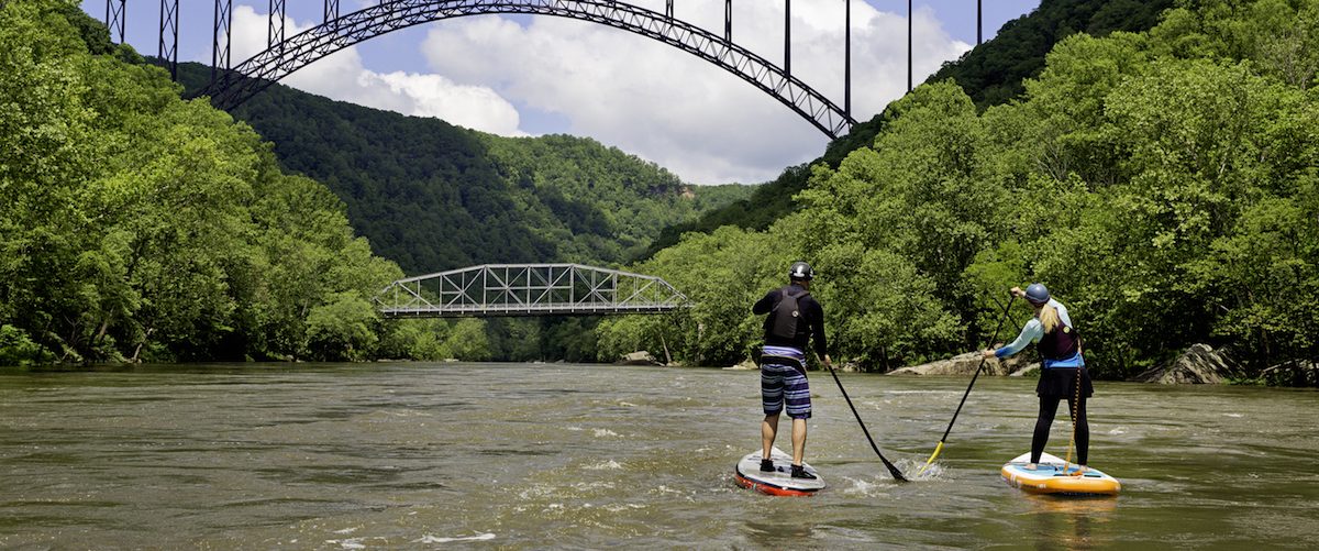 Stand-up paddling, New River Gorge, WV