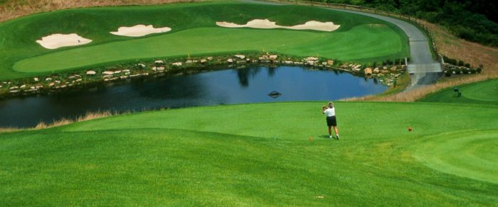 Playing golf at Oglebay Resort, WV