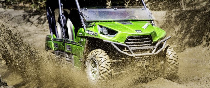 ATV off-road driving in mud, West Virginia