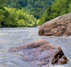 Boulders on Cheat River, West Virginia