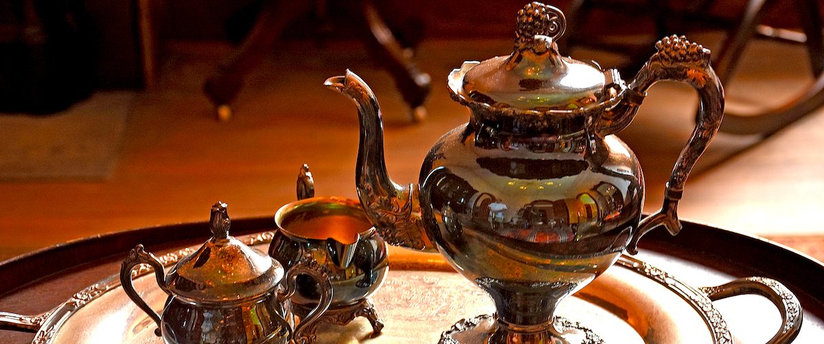 Victorian silver-plate tea set, West Virginia