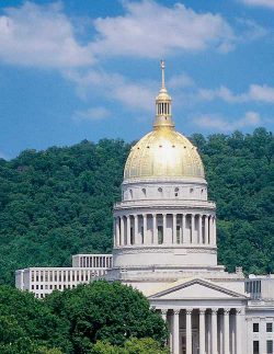 The gilded Capitol dome, West Virginia