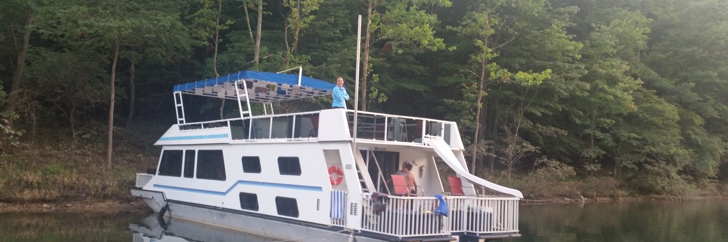 Houseboat Anchored at the Shoreline Almost Heaven West Virginia