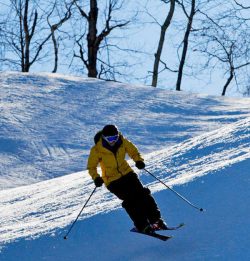 Man skiing at Winterplace, WV