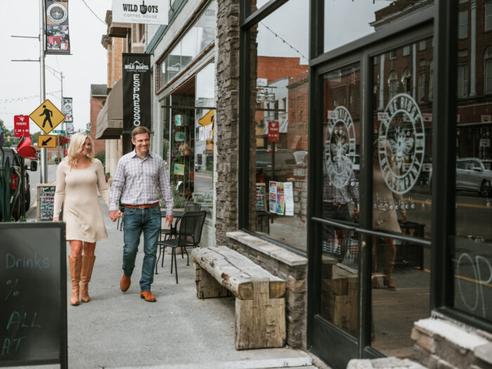 Grassroots District, Princeton, couple walking