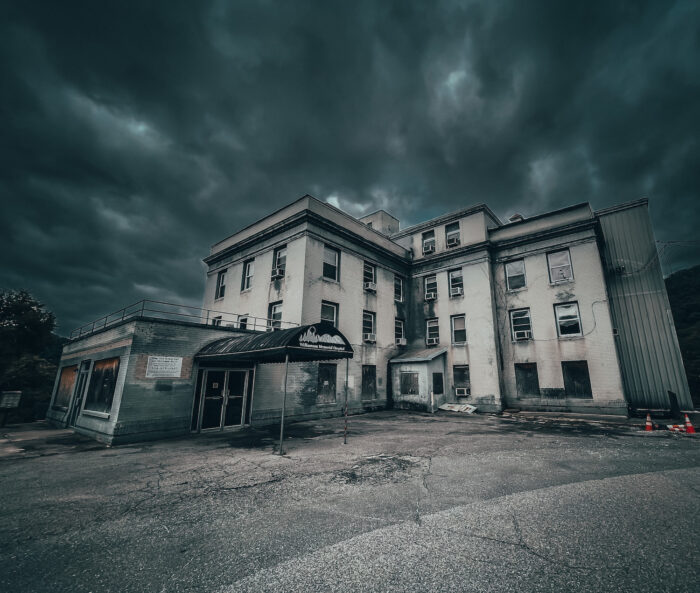 The exterior of the Old Hospital on College Hill may look just as scary as what's hidden inside