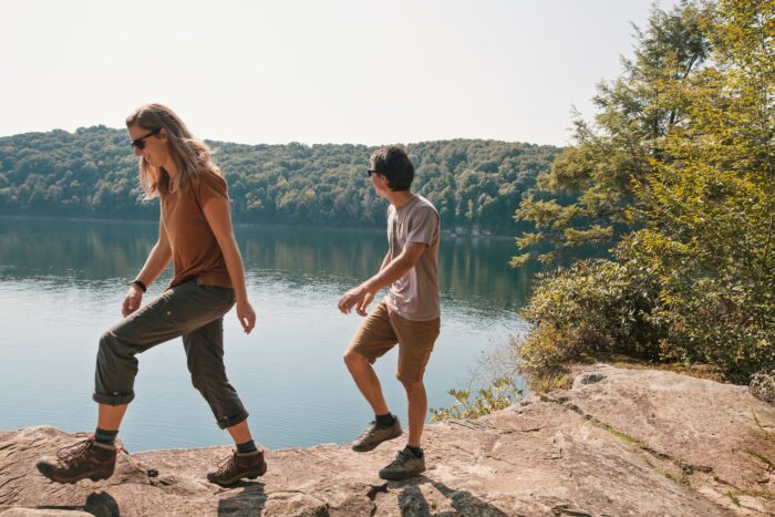 Summersville Lake, people hiking