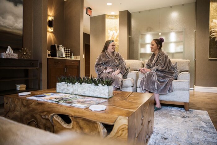 Berkeley Springs, spa, two women relaxing