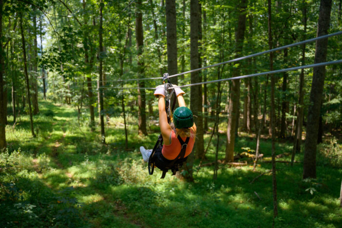 Pipestem Resort State Park, ziplining