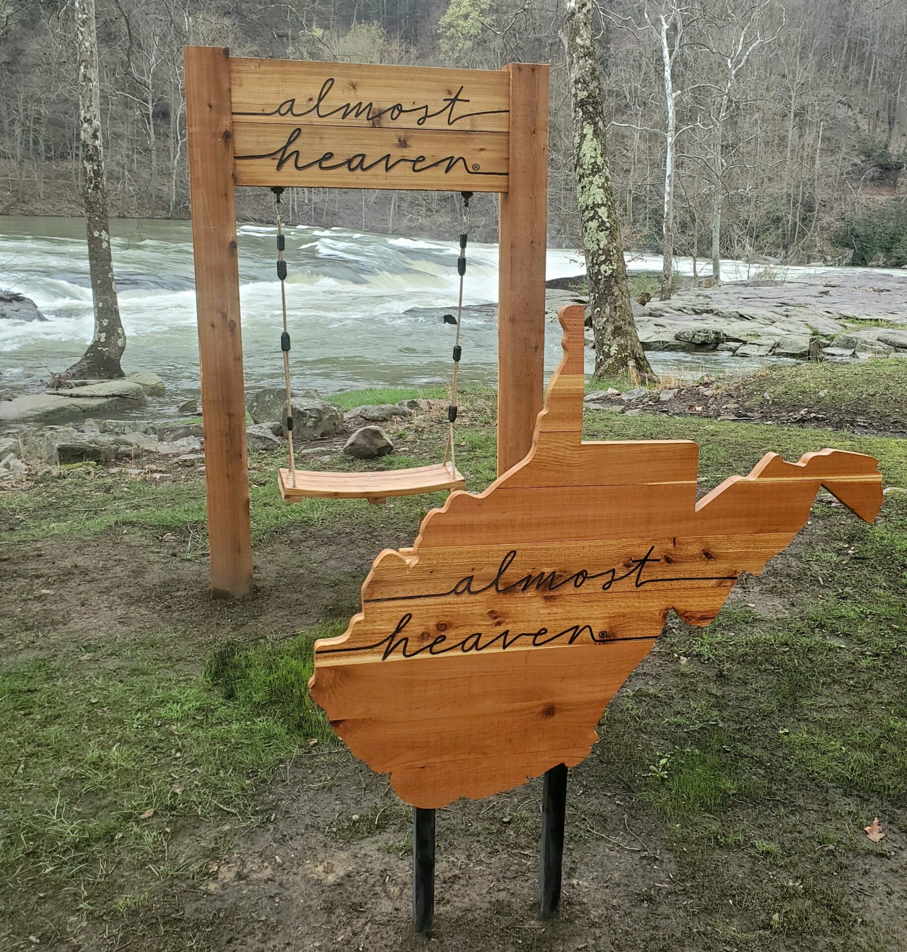 Almost Heaven Swing at Valley Falls State Park in Fairmont, West